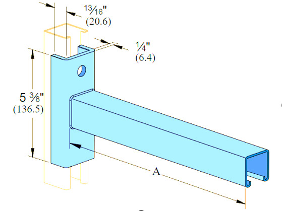 Single channel bracket for steel support and structural applications